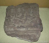 Antik hindu faragott kőrelief, 