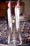 Francia kristály váza, minimál stílus 20 cm