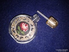 Gobelines mini parfümtartó szelence hímzésdísszel