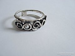 Izraeli kézműves ezüst gyűrű fehér gyöngy