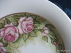 Hutschenreuter-kézzel festett rózsás dísztál(2)