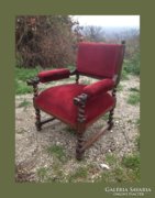 Sárkány fejes,réges-régi trón szék,fotel 