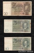 3.Db Márka 1929 Reichsmark 20 / 10  /  10 LOT