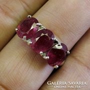 Meseszép  rubin ezüst gyűrű 14k 5,9 Karát