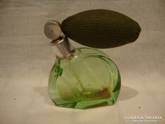 Zöld üveg pumpás parfümszóró parfümös üveg