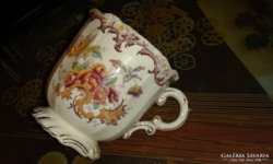 Antik fajansz sarreguemines csésze,fleury