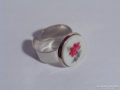 Gyűrű Zsolnay porcelánnal