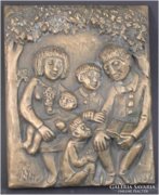 Tornai András bronz relief
