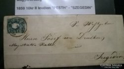 1858. 10 kr levélen