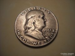 Half Dollar 1951-es  0.925 Ag
