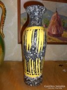 32 centis szürke-sárga retro váza