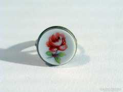 Gyűrű,Zsolnay rózsával