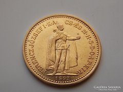 1892 évi arany 10 Korona XF/VF