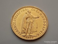 1910 évi arany 10 Korona aUNC/XF
