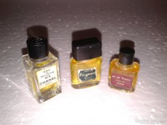 3 antik francia miniparfüm, pici ritka parfümök