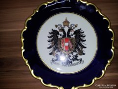 Porcelán gyűjtőtányér Ausztria címerrel