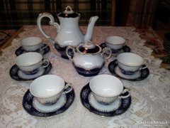 Zsolnay Pompadur porcelán teás készlet