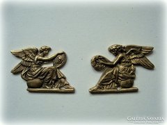 Antik réz bútordíszek angyalok mitológiai téma