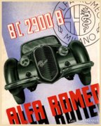 Art deco Alfa Romeo poszter reprodukció.
