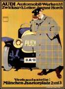 Art deco Audi 1912 poszter reprodukció.