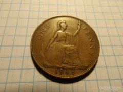 Patinás Anglia 1 Penny 1945 !!