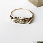 14K Art Deco gyűrű brilliánsokkal 0.25 ct