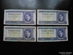 Teljes 500 forint sor 1969-1990