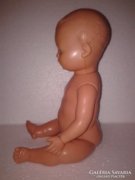 Régi játék baba, hibás síró baba, 42 cm