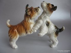 Játszadozó kutyák (régi ENS porcelán)