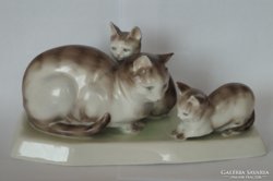 Régi Zsolnay cica család