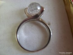 Hegyikristály köves ezüst gyűrű