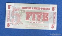 5 Pence Angol katonai pénz British Arned Force