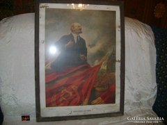 Lenin poszter korabeli keretben
