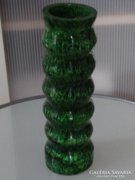 Art deco színes bakelit (catalin) váza, 26 cm magas