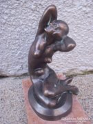 Kerényi Jenő (1908-1975): Ülő női akt, bronz