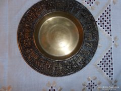 Iparművészeti bronz tányér