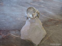 PAZAR fazettált hegyikristály ezüstgyűrű ezüst gyűrű 925