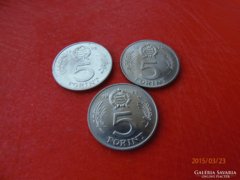 5 Forint sor. 1971, 72, 74 RR! UNC-ek! 024