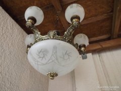Gyönyörű barokk antik réz 5 ágú csillár