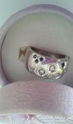 Izraeli  ezüst gyűrűm, modern kivitel, swarowski kövekkel