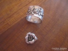 Izraeli rózsa ezüst gyűrű + medál