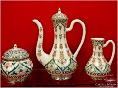Zsolnay kávéskészlet Perzsa mintás gyönyörő