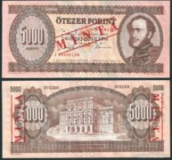 5000 forint 1993 UNC MINTA 2 db sorszamkoveto