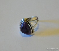 Ritka csaorit drágaköves navajo stílusú ezüst gyűrű