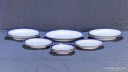0B647 Antik cseh porcelán tányér készlet 12 db
