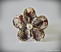 AZONNAL! Izraeli Gyöngy Virág 925 Ezüst Gyűrű