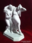 HERENDI festetlen "MULATOZÓK" porcelán figura