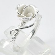 Egyedi rózsa ezüst gyűrű 925 