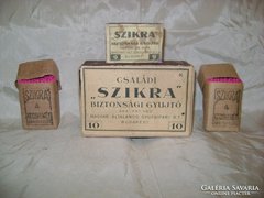 SZIKRA gyufa - 4 darab - gyűjtőknek