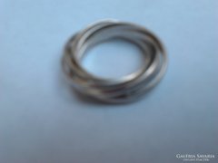 Magyar mesterjeles hét karikás ezüst karika gyűrű